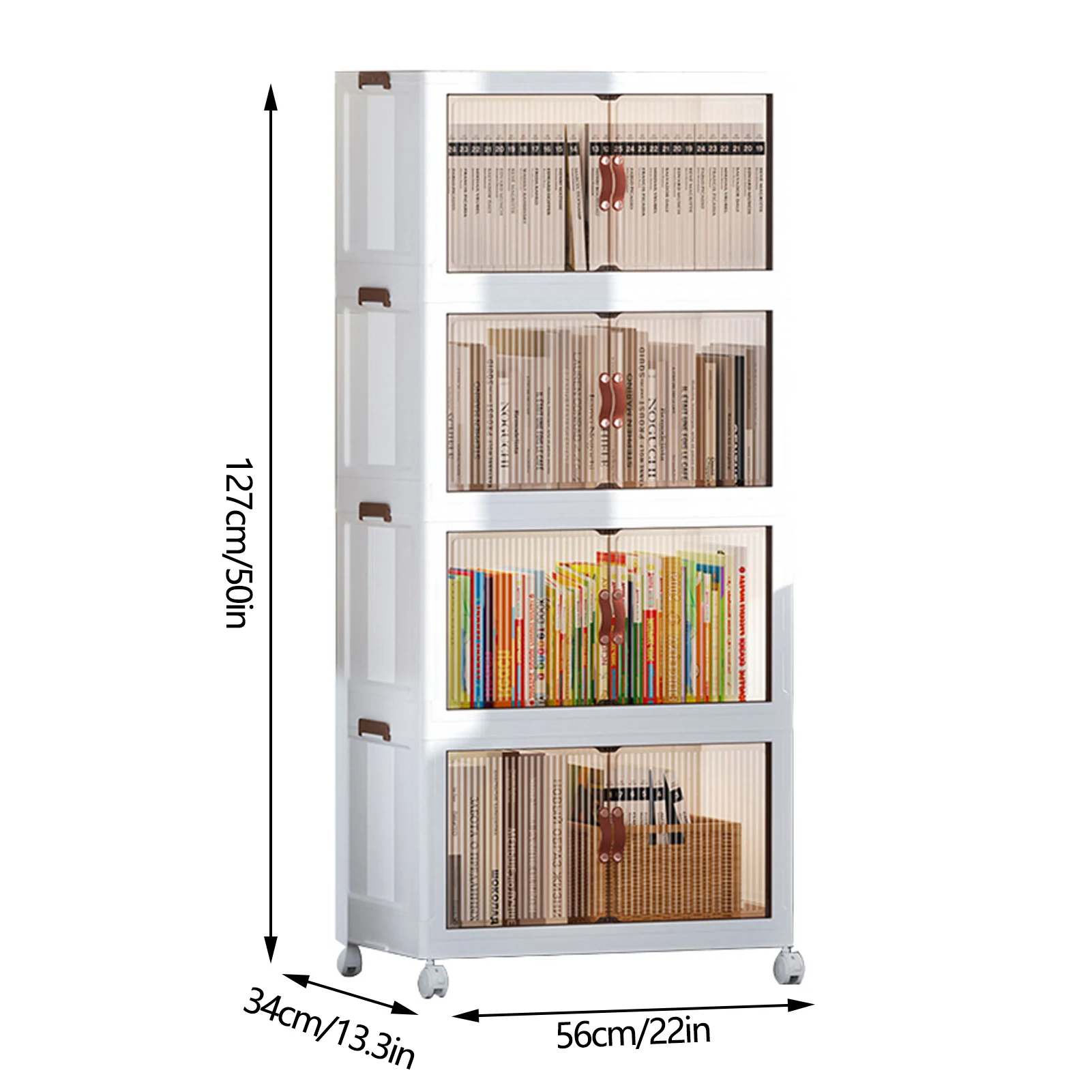 بيع خزانة تخزين قابلة للطي خزانة تخزين قابلة للطي توفير المساحة منظم خزانة ملابس أطفال بلاستيكية متعددة الوظائف #2