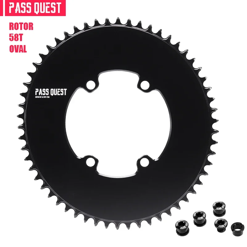 PASS QUEST 110BCD smal breed kettingblad voor rotor AERO crankstel 40T-60T rond weg zwart 9-12 versnellingen kinnenwiel