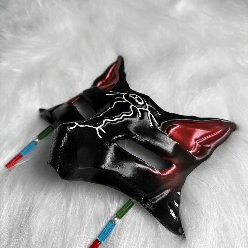 New Game Arknights Lappland the Decadenza Cosplay Mask Adult 3D Printed Fox Helmet Half Face Mask Carnival Halloween Party Prop