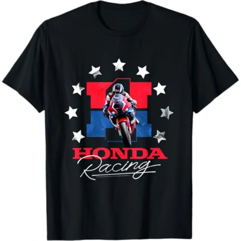 

Honda Men's and Women's T-shirt Racing Motorcycle Cultural Shirt Summer New Cycling Off-road Sports Casual Short Sleeves