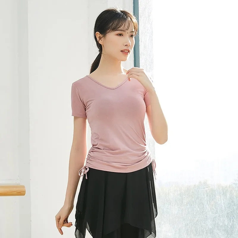 Dansoefentop voor dames, ballet- en latijns turnpakje in meerdere stijlen voor lichaamstraining