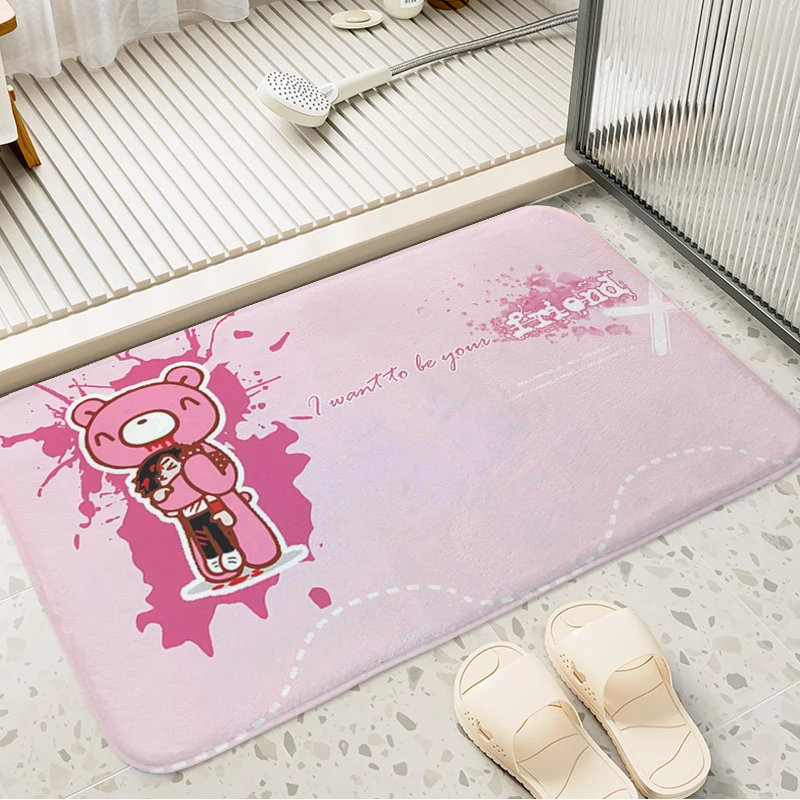 Bathroom Mat T-Gloomy Bear Custom Doormat Entrance Door Living Room Carpet Hallway Kitchen Bedroom Rug Interior Home Decor Items