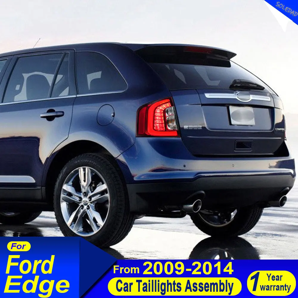 1 Pair Car for Ford Edge Tail Light 2009 2010 2011 2012 2013 2014 for Ford Edge Rear Light DRL Fog Brake Turn Signal Reversing view 2