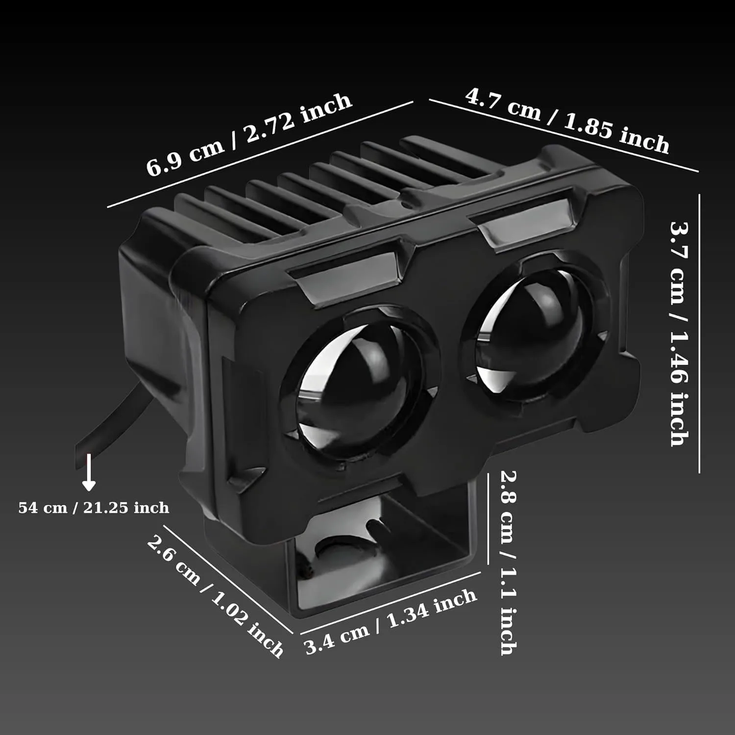 1/2 قطعة دراجة نارية LED أضواء الضباب ATV القيادة الضباب الخفيف ثنائي اللون العمل ضوء بار دراجة نارية المصابيح الأمامية الأضواء المساعدة