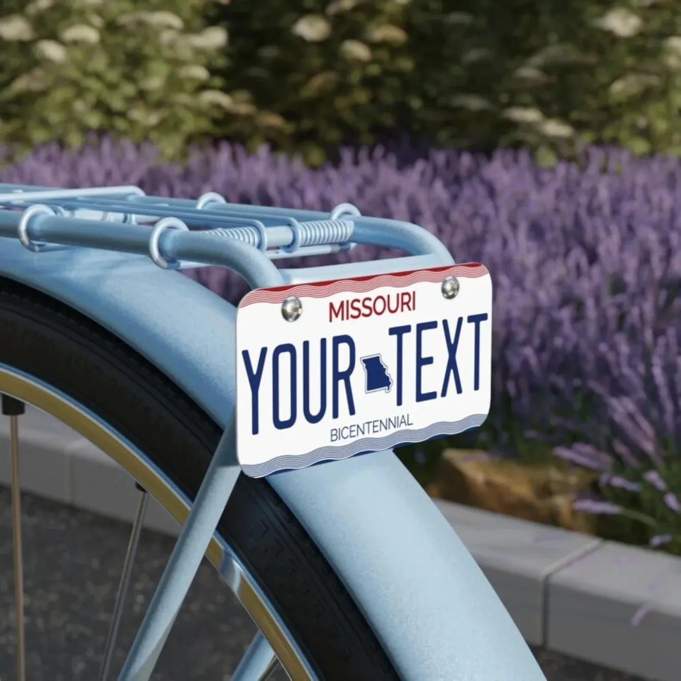 لوحة فانيتي ميسوري "الولاية المئوية" المخصصة - علامة مخصصة للمركبات، رائعة لديكور موضوع الدولة الأمريكية.