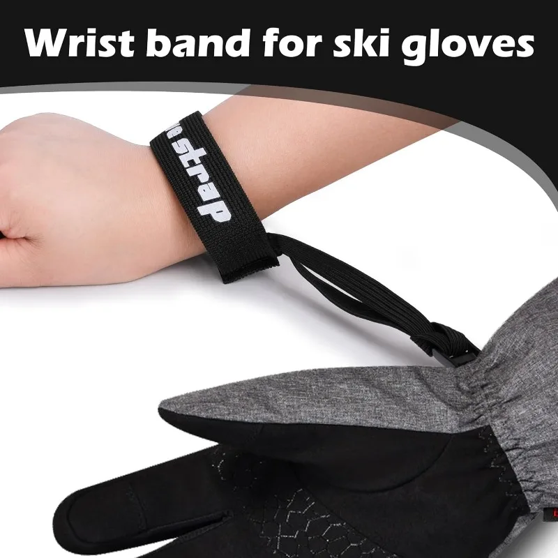 Ski Glove Wrist Strap Glove Holder Sport Glove Strap Elastic Wrist Leash for Snowboard Ski Mountaineering Outdoor Sports