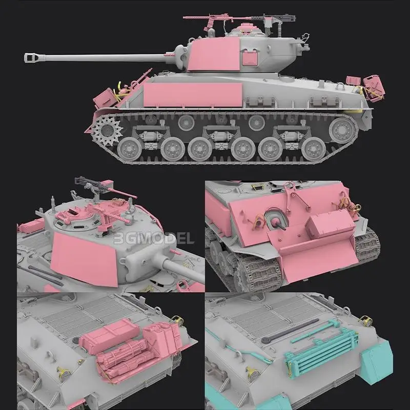 RYEFIELD 5092 1/35 M4A3 76W HVSS EARLY TYPETHUNDERBOLT VII MODEL KIT