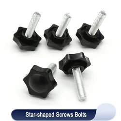 5/10pcs M4 M5 M6 M8 M10 M12 Hand Knob Screws Bolt Plastic Star Shape Head Thread Clamping Thumb Handle Machine Screw