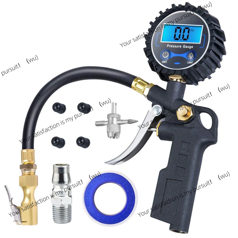 

Tire pressure gun Car inflation gun LED liquid crystal display Electronic digital tire pressure meter High precision
