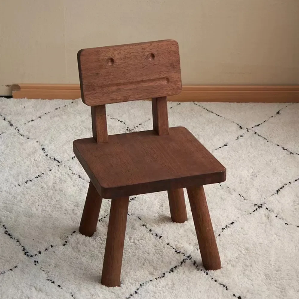 Solid Wood Mini Cookie Children\'s Stool Creative Small Bench Changing Shoes Ottoman for Living Room Decor Chair Furniture