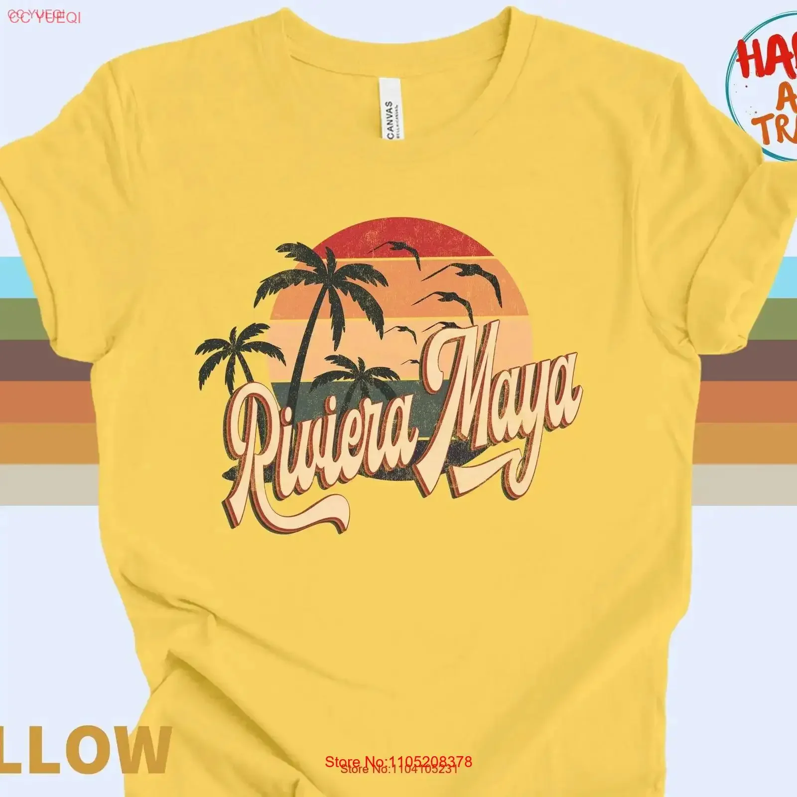 Ropa Retro de verano estilo años 70 y 80 Riviera Maya México camiseta Mex vintage lavado elegante transpirable Casual homme gráfico suave