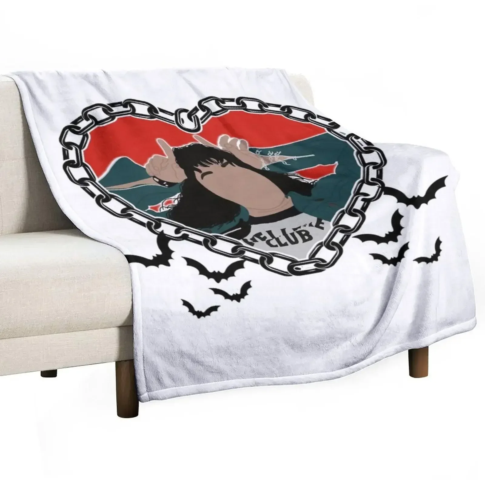 Eddie Munson The Freak Throw Blanket Cute Comforter Blankets