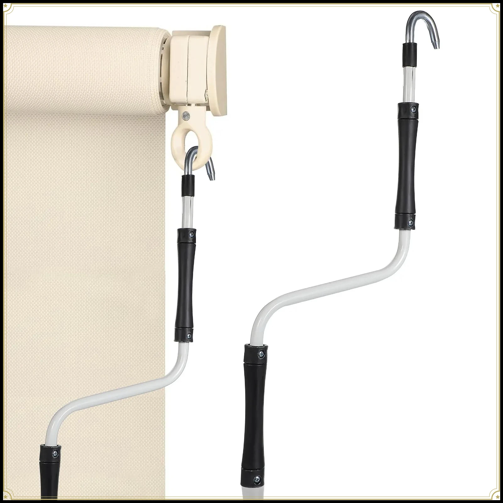Outdoor Canopy Crank Handle Rubber Metal Retractable Awning Arm Manual Operation Roller Shutter Gear Replacement Hand Crank  New