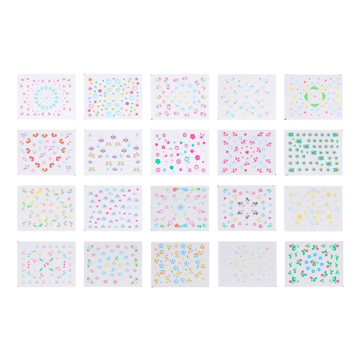 

50PCS Creative DIY Nail Decals Nail Stickers Nail Art Tip Decals Manicure Ornaments for Women Ladies (15PCS White, 15PCS B