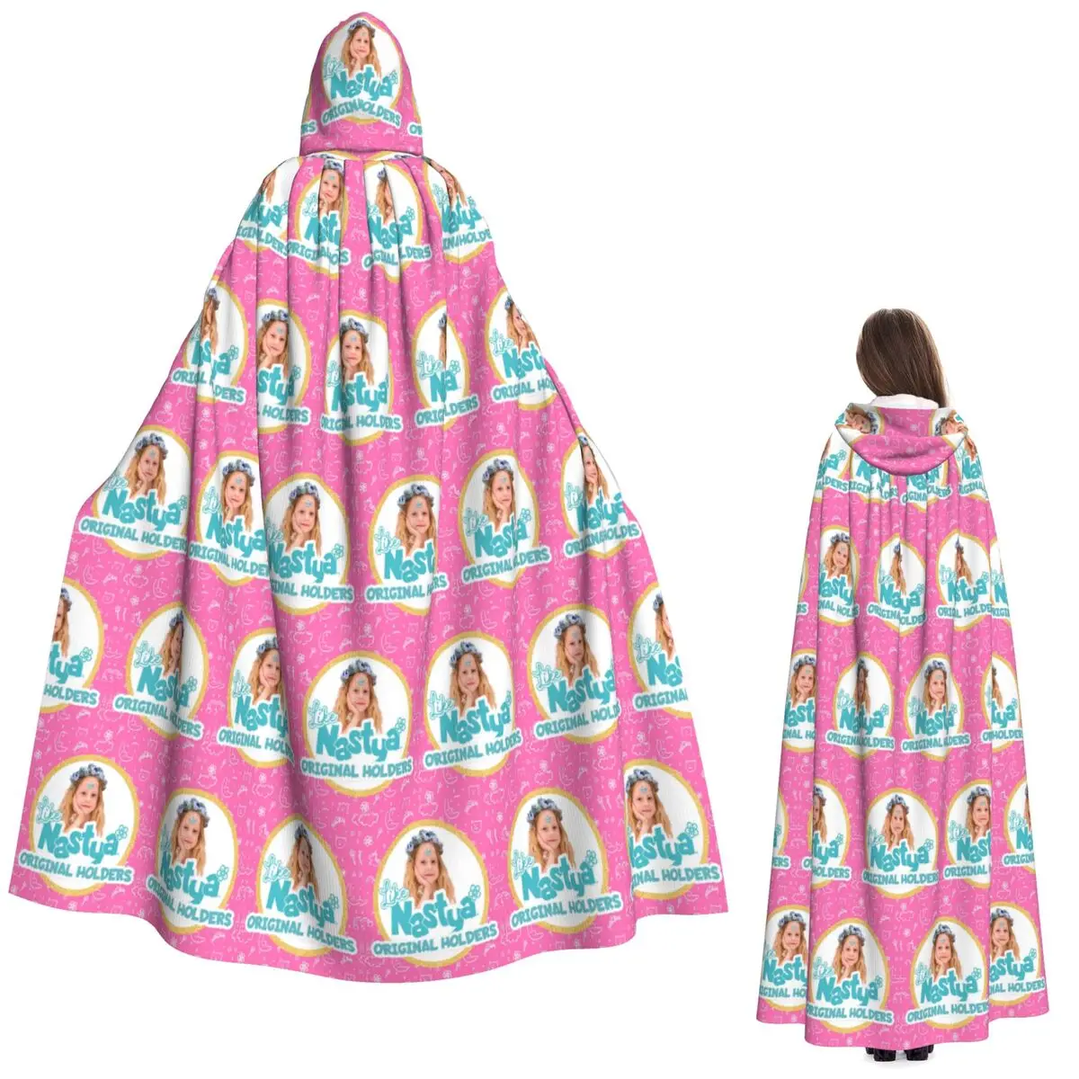 

Прекрасный как Настя, длинный плащ с капюшоном, средневековый костюм ведьмы, накидка для косплея, накидка на Хэллоуин, вампир, для взрослых, унисекс