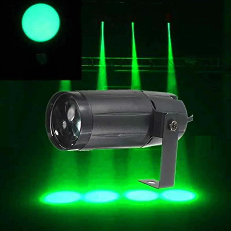 Green Color LED Pinspot Light Strong Spotlights Beam Show Lamp DJ Party Stage Spot Lighting