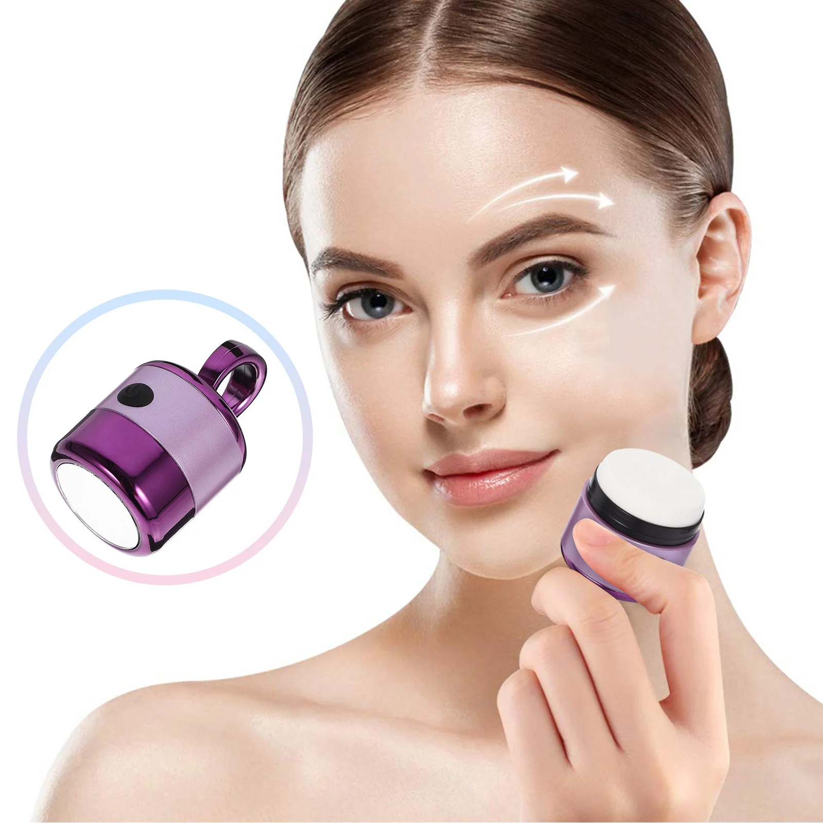 

Electric Vibrating Facial Makeup Refillable Foundation Blender Cream Powder Smooth Skin Massaging Puff Sponge