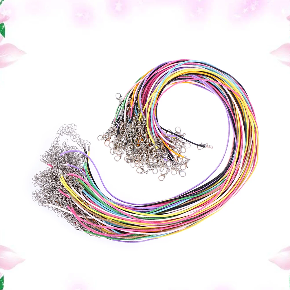 

Waxed Necklace Cord Soft Lightweight DIY Beading Accessories Adjustable Chain Lobster Clasp Jewelry Making Craft Bracelets Gifts