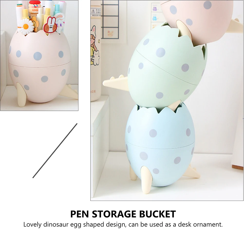 

2 Pcs Holder Dinosaur Egg Pen Holders Storage Bucket Pencil for Kids Pp Student
