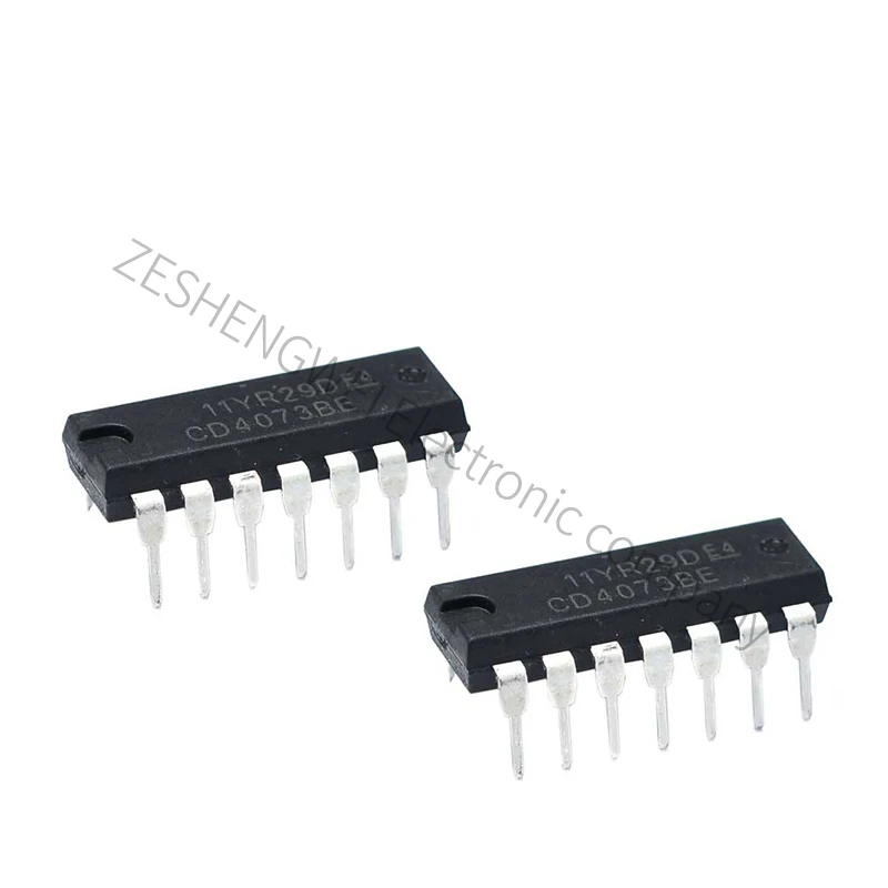 10PCS CD4073 CD4073BE DIP DIP-14 Three 3-input AND Gate Logic Chip Original And New