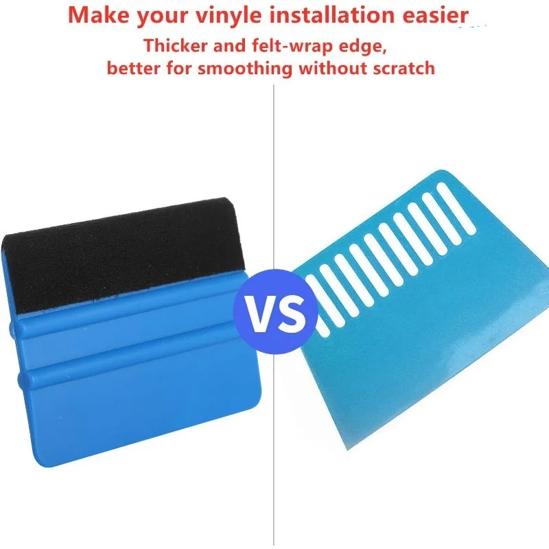 Picture 4: 10/18pcs Window Glass Squeegee - Window Tinting Tools With Rubber Scraper For Car Cleaning Tool Durable Blade Installation Kit