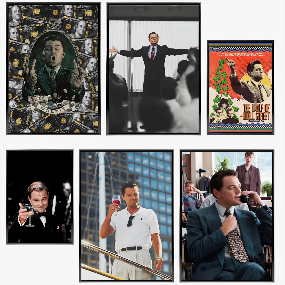 1PC Der Wolf Von Wall Street Film Poster Poster Papier Druck Hause Wohnzimmer Schlafzimmer Eingang Bar Cafe Kunst Malerei dekoration