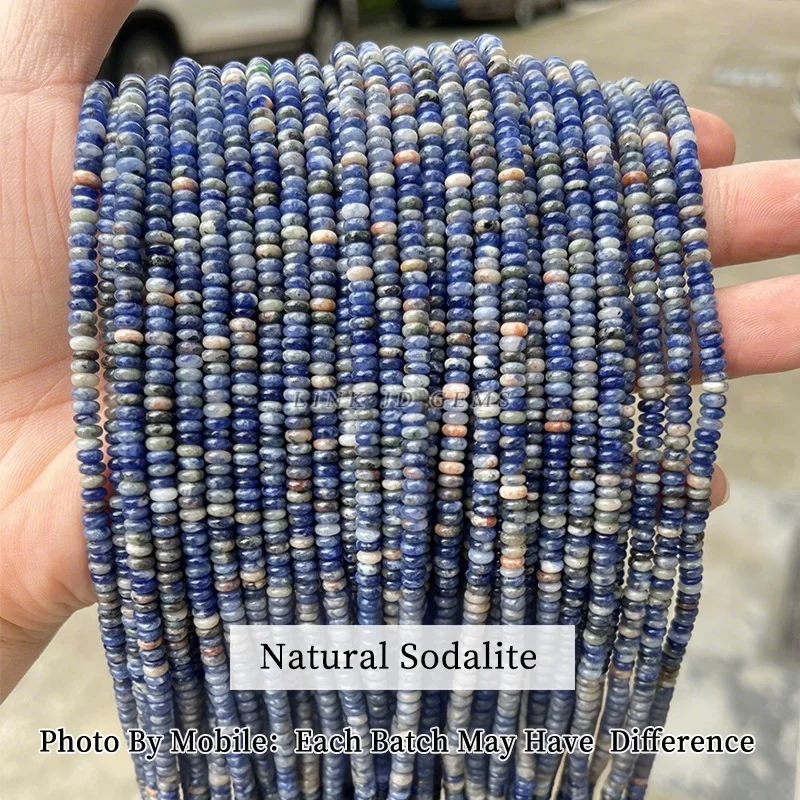 4x2mm Naturstein Rosa Quarz Türkis Hellblau Schlangenhaut Stein Abacus Spacer Perle für Schmuckherstellung Halskette Armband