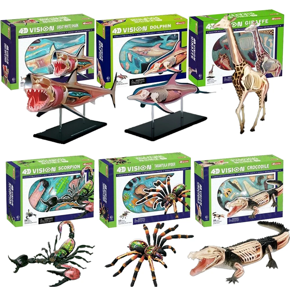 

4D MASTER DIY Marine Creature Models Shark Whale Dolphin Assembly Educational and Entertaining Vivid Details Teens Science Gifts