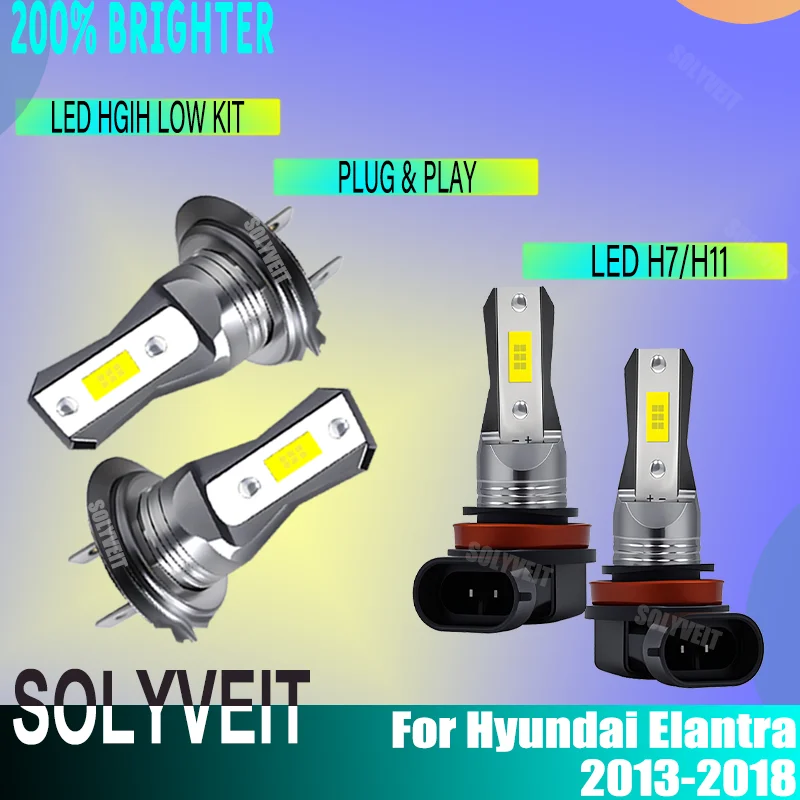 

IP67 LED Car Light Bulb H7 H9 HIGH LOW Beam Headlight Foglamp Kit 6000k White For Hyundai Elantra 2013 2014 2015 2016 2017 2018