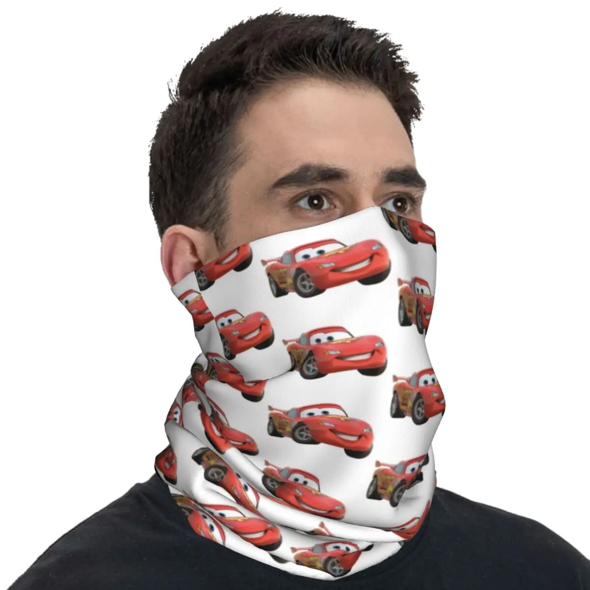 Lightning McQueen Cars Bandana Trendy Balaclava Spring Running Travel Anti-UV Cycling Mask Neck Warmer Face Cover Mask