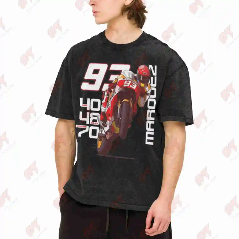Marquez Legend Vintage Washed Tee Pure Cotton T-Shirt