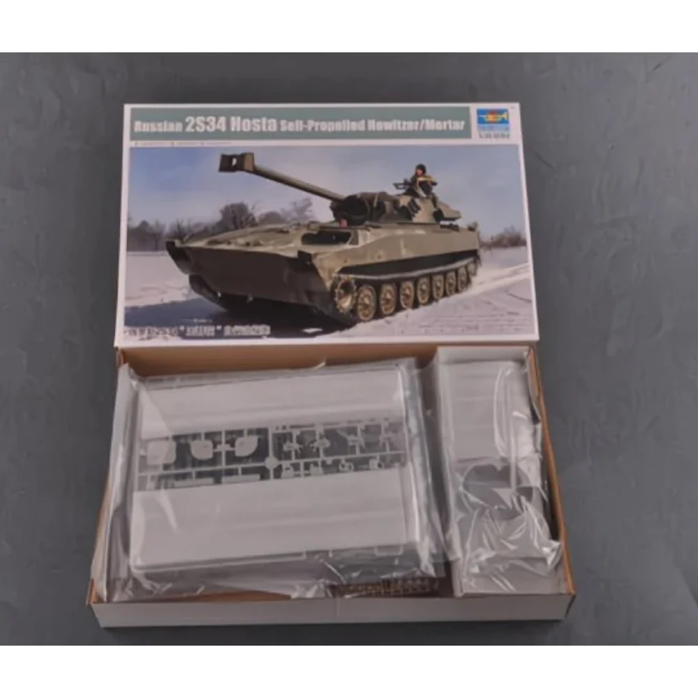 Trumpeter 09562 1:35 Scale Russian 2S34 Hosta Self Propelled Howitzer Mortar Military Assembly Plastic Building  Model Kit