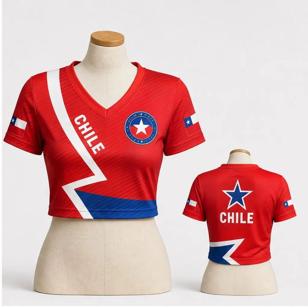 Women Chile V Neck Crop Top Bold Star Geometric Print Short Sleeve Summer Casual Streetwear Fashion Tee for Everyday Outfits Fit