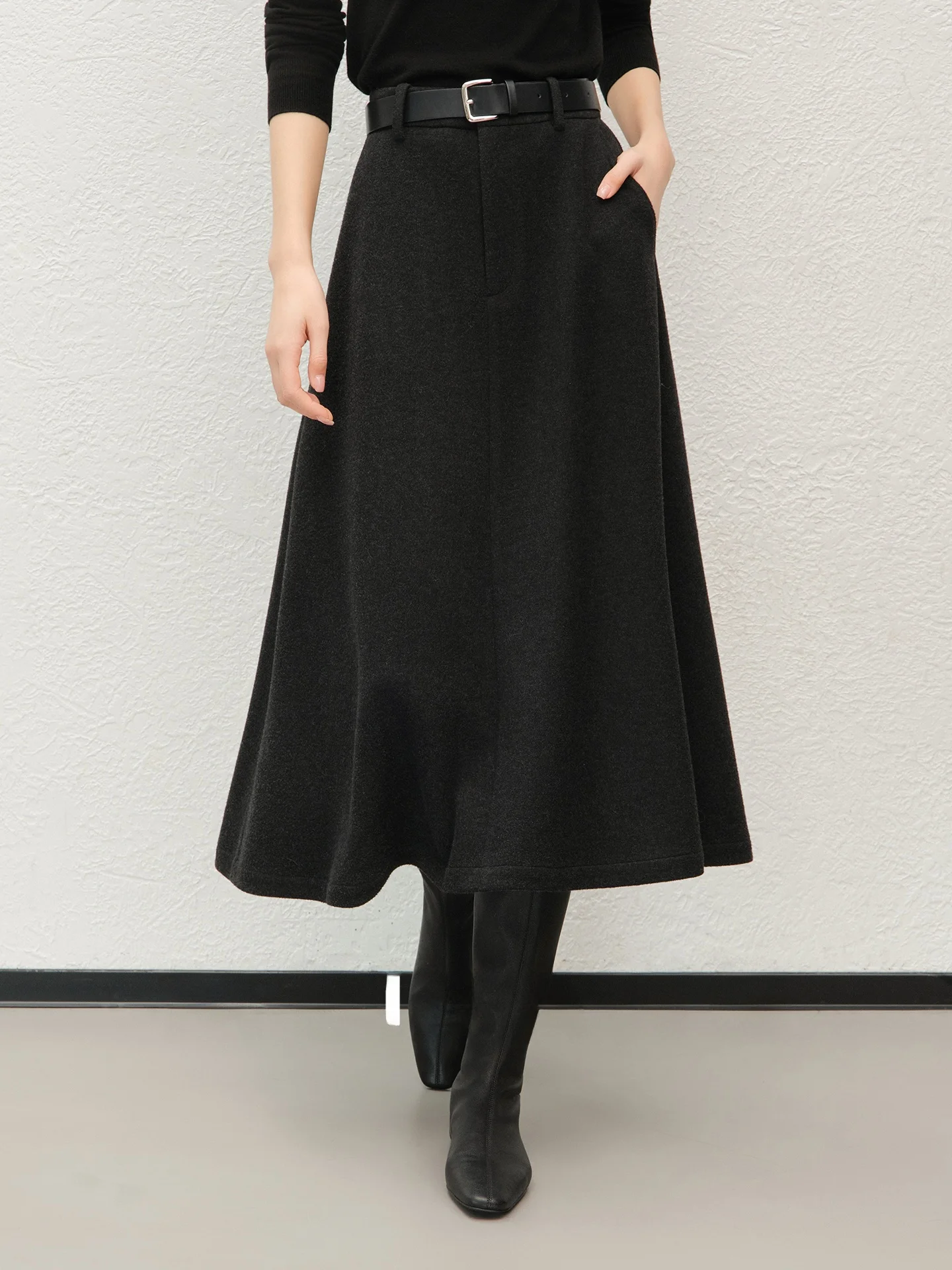 

Meiyang Comfortable Number Two f Skirt Ele A-Line Midi Skirt Simple Yet Beautiful High Waist Polyester Fiber Casual Wear