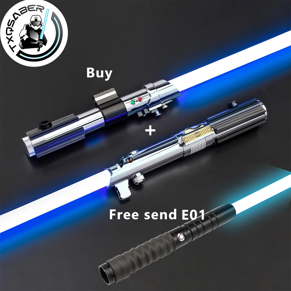 

TXQSABER Replica Lightsaber Anakin EP3 and Anakin EP2 Light Sword Pixel Metal Handle Smooth Swing Blaster Laser Sword Adult Toys
