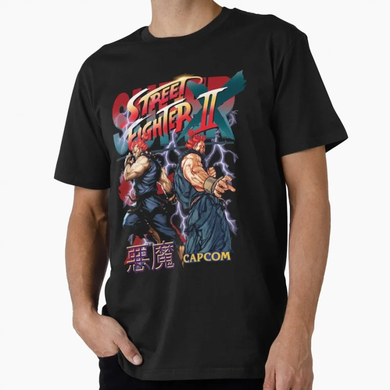 

street fighter II Retro Combat Gift t shirt 0518 Arcade game Graphic Tee 100% cotton Y2K Clothes All size Tops S-6XL