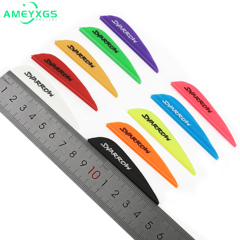 

50pcs Archery 2.6 Inch Arrow Rubber Feather Water-Drop Vanes Air Groove Feathers Faster For DIY Arrows Shaft Shooting Hunting