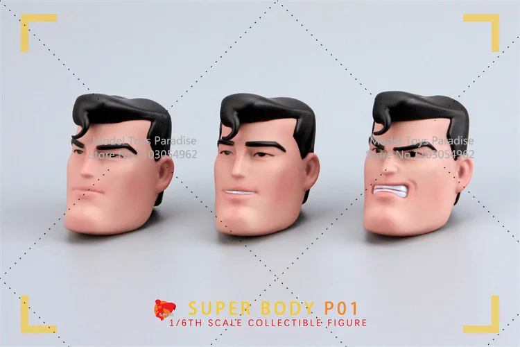 SHERO TOYS P01/P02 1/6 Soldier Anime Superman Hero Head Sculpt Body Doll Accessories Package Fit 12inch Action Figure Model