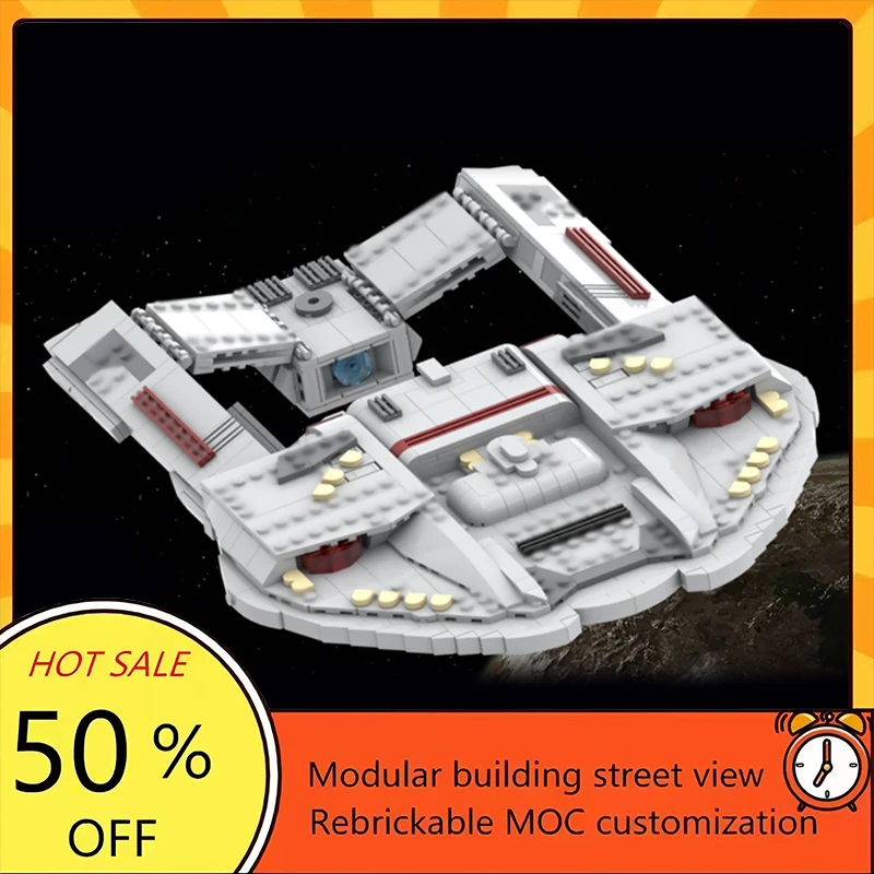 

1076PCS Popular Space War Movie Model MOC Building Bricks Spaceship Modular Technology Gifts Holiday Assemble Children Toy Suit