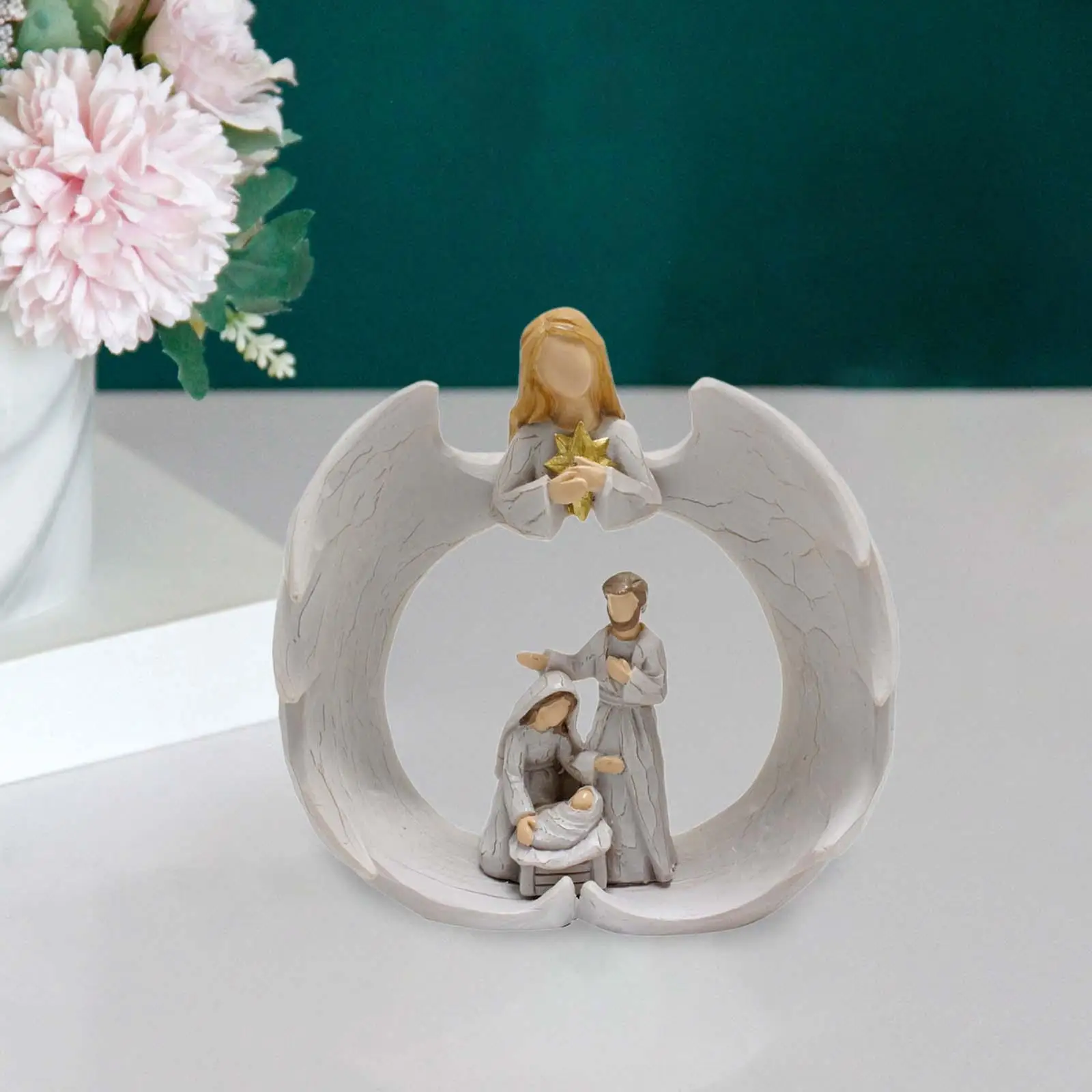 

Angel Statue Figurine Housewarmings Cabinet Miniature Little Angel Sculpture