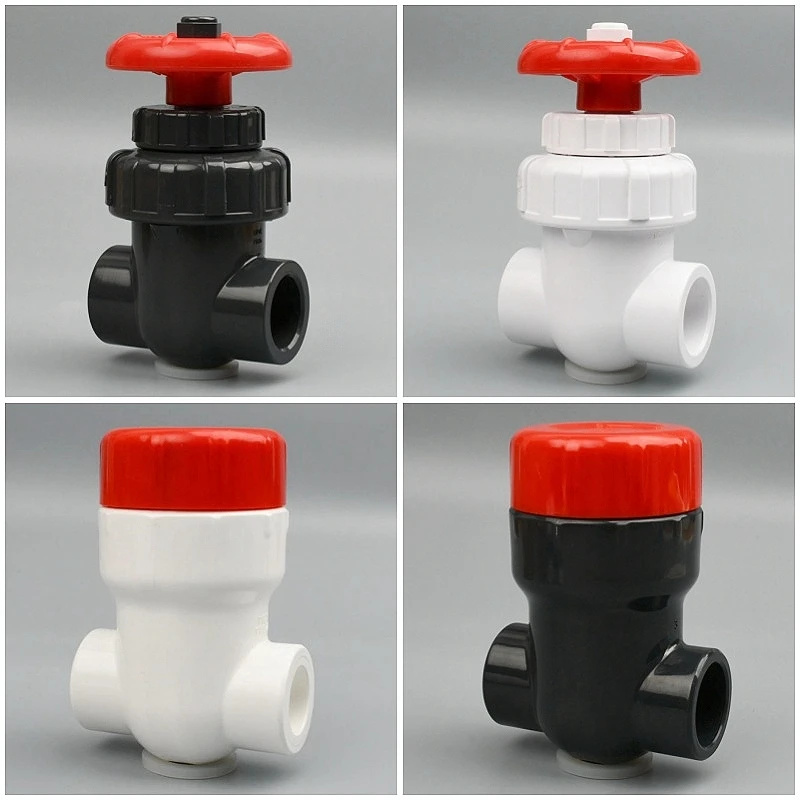 1PC 20/25/32/40/50/63mm Hi-quality UPVC Gate Valve Aquarium Tank Precision Flow Control Valve Garden Irrigation PVC Sluice Valve