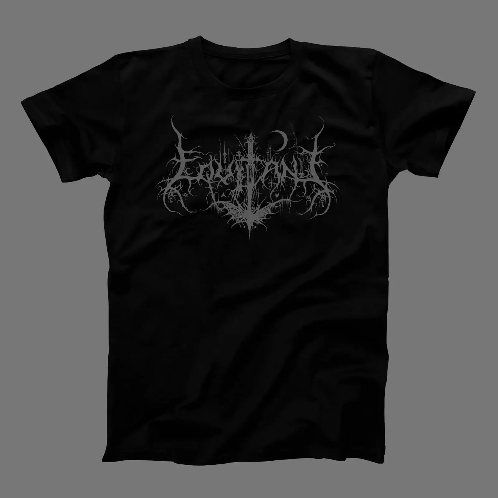 T-shirt vintage délavé EQUITANT LOGO I 1993 Dungeon Synth Mortiis Cernunnos Woods ABSU pour un usage quotidien, motif graphique décontracté