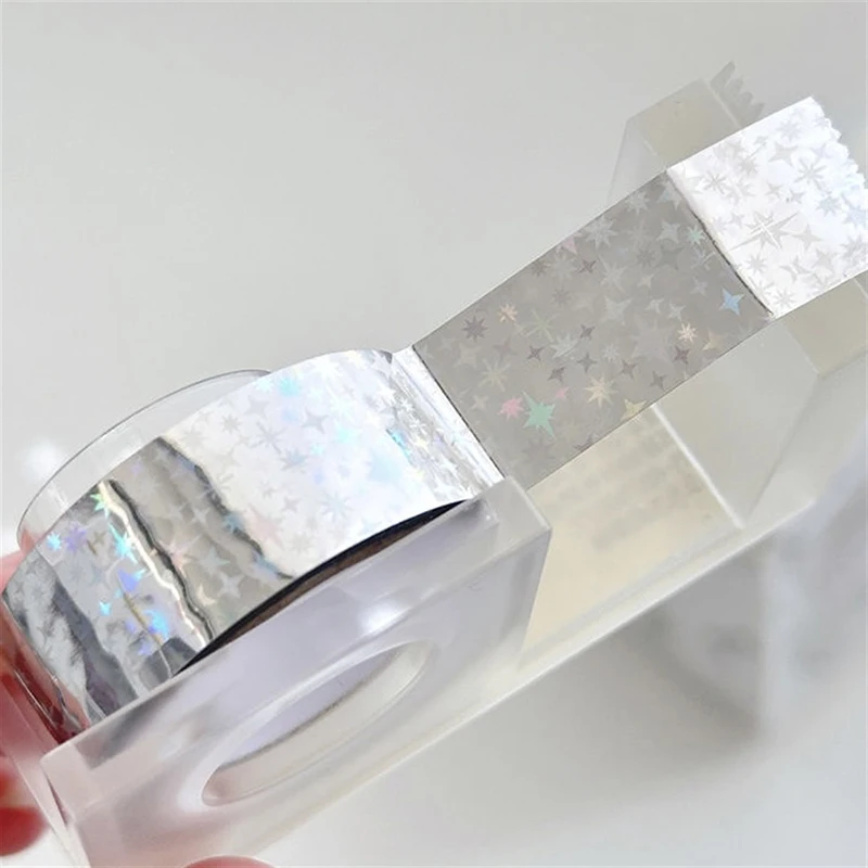 Star Washi Tape Index Decorative Packaging Material Sealing Stickers Colorful Laser Masking Tape Decorative Adhesive Tape