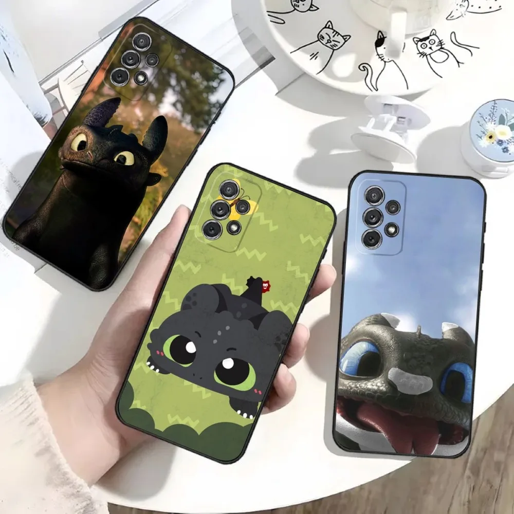 

T-Toothless-S D-Dragon Light Fury Phone Case For Samsung S25,S24,S21,S22,S23,S30,Ultra,S20,Plus,Fe,Lite,Note,10 Black Soft Shell