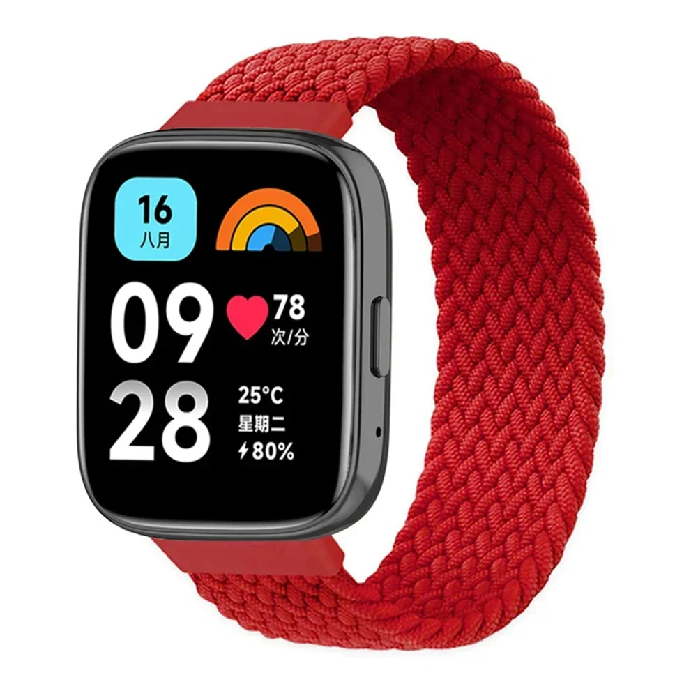 Braided Solo Loop Strap For Redmi Watch 3 lite Nylon Band For Xiaomi Watch3 Active Wristband Elastic Weave Bracelet Correa Belt