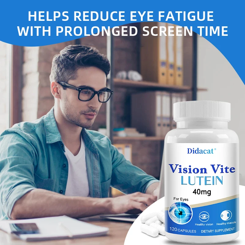 Lutein, Zeaxanthin Extract - Protects Eye Vision Health, Reduces Fatigue, Prevents Myopia and Blue Light Defense