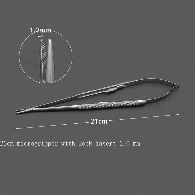 Soporte de microagujas de acero inoxidable con resorte de bloqueo, bolígrafo con punta de diamante para sutura de derivación cardíaca