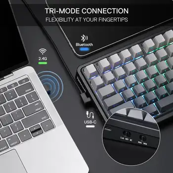 Tastiera da gioco meccanica Redragon K686 PRO con 98 tasti, guarnizione wireless RGB, 3 modalità, PBT, hot-swap, socket RGB rivolto a sud 10 best sales tastiera meccanica 98 - №4