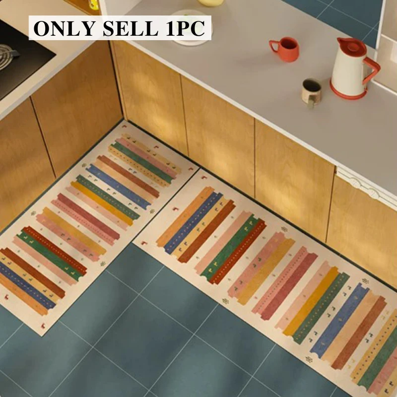 Kitchen Carpet Super Absorbent Quick-drying Floor Mat Long Anti-slip Waterproof Carpets Home Decoration Rug Alfombras De Cocina