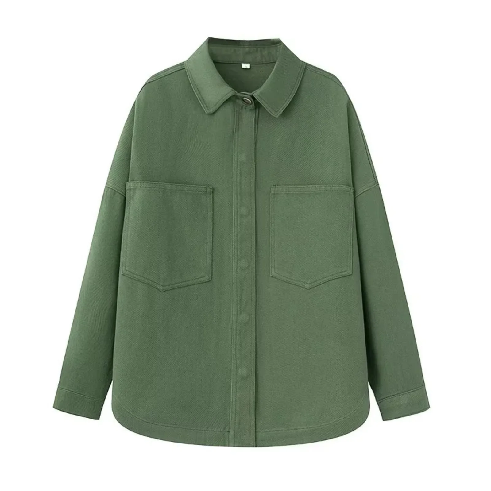 المرأة خمر فضفاض الدنيم قميص سترة أزياء عارضة جيب كبير الدنيم قميص معطف ربيع الخريف عارضة الدنيم الستر